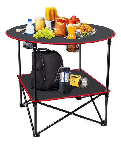 Mesa De Camping Porttil Plegable, Mesa Plegable Ligera Y Ple