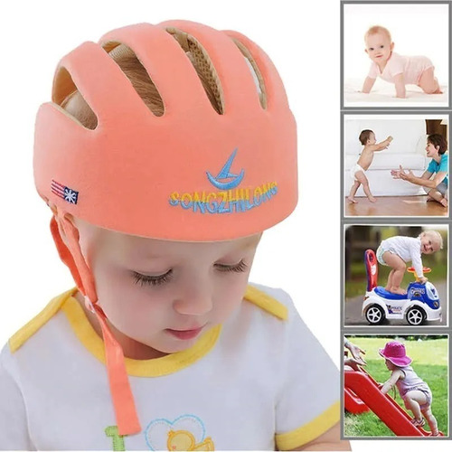 Casco Protector Para Bebes Antigolpes  Ajustable Colores 