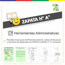 Comprar Planilla Cálculo De Zapata O Base Hormigón Armado Centrada