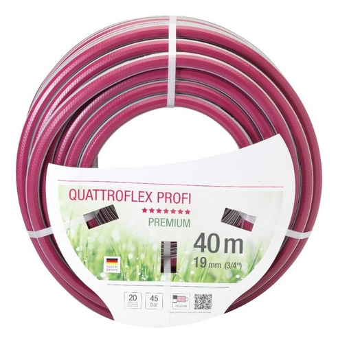 Manguera Riego 3/4 X 40 Mts Quattroflex Profi Rehau Color Magenta