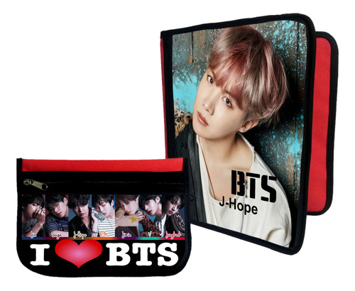 Combo Carpeta + Cartuchera Bts J- Hope K-pop #350