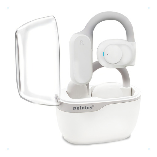 Fone De Ouvido Bluetooth Condução Óssea Tws Redução De Ruído Cor Branco