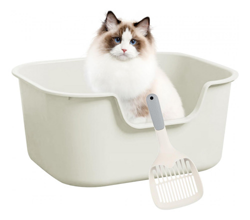Con Caja De Arena Para Gatos De Lado Alto Para Todo Tipo De