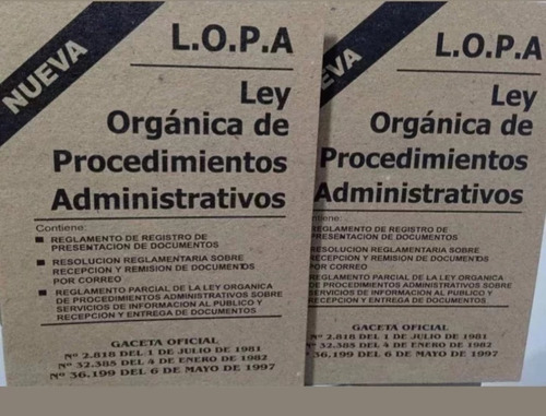 Ley Orgánica De Procedimientos Administrativos Lopa