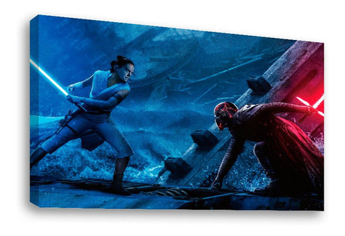 Cuadro Decorativo Canvas Moderno Kylo Y Rey Star Wars