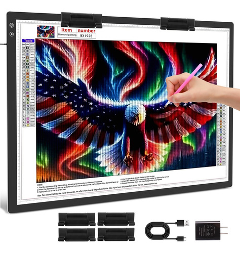 A3 Light Pad De Luz Recargable Para Pintar Con Diamantes