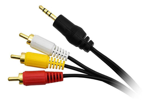 Imagen 1 de 6 de Cable Auxiliar Plug 3,5mm A 3 Rca Audio Stereo Video Celular