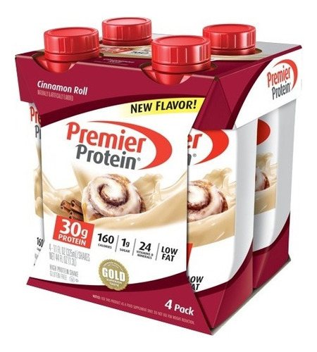 Proteína Premier Liquida 4 Pack Sabor Cinnamon roll