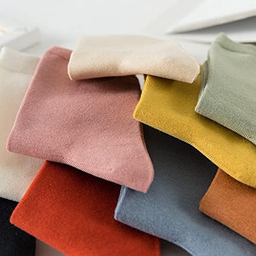 10 Pares De Cómodos Calcetines Casuales De Algodón Para Muje