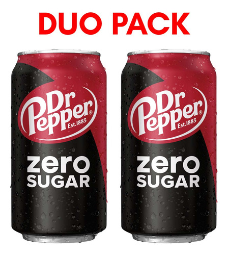 Dr Pepper Zero Azucar Sin Azucar Duo Pack Lata 355ml
