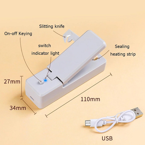 Mini Máquina De Sellado Usb Portátil I, Máquina De Sellado T
