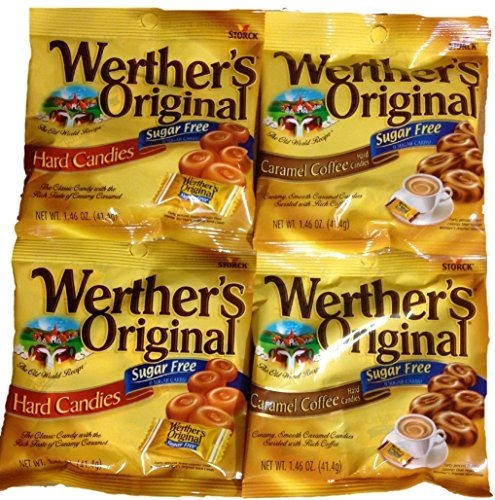 Werther's Original Sugar-free Candies Bundle - 4 Items: Sug