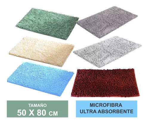 Alfombra Baño Microfibra Color Bajada Ducha Ultra Absorbente