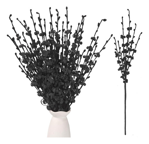 10 Flores Negras De Jazmín 17.5 Para Centros De Mesa Hallow