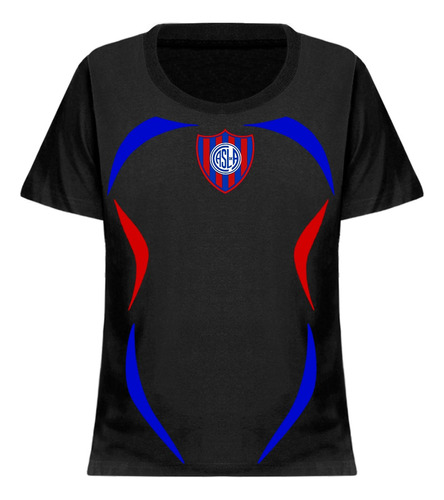 Remera San Lorenzo Almagro Mujer Dama Cuerva Club Escudo