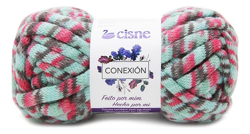 Fio Conexión Cisne 100g 25mts Tex 4000 Crochê Tricô Cor 0221- Mescla Verde