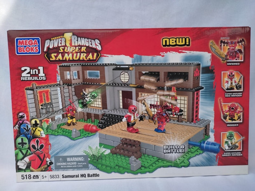 Imagen 7 de 7 de 2 Megazord Y Samurai Hq Battle Power Rangers Mega Bloks