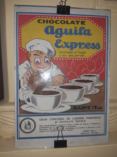 Publicidad En Papel Chocolate Aguila Express 30 X 24 Cns