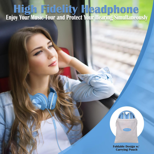 Auriculares Simolio Wired Para Niños Con Micrófono, Color Mo