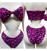Comprar Bikini Barahona Animal Print Fucsia\u002Fnegro Saona