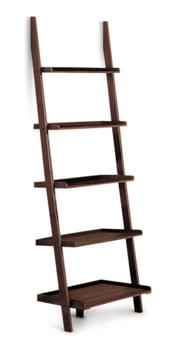 Poundex 5-tier Leaning Estanteria Pared Capuchino