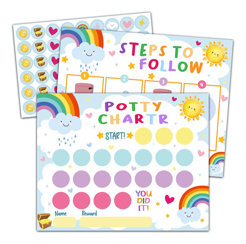 Rainbow Sunshine - Tabla De Calcomanias De Entrenamiento Par