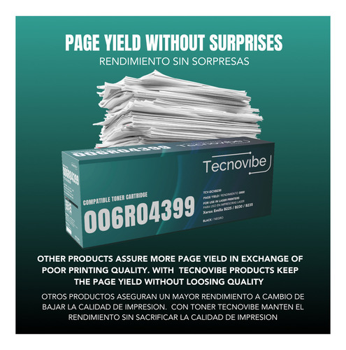 Toner Alternativo Tecnovibe 006r04399 Para Xerox Emilia B230 B235 B225