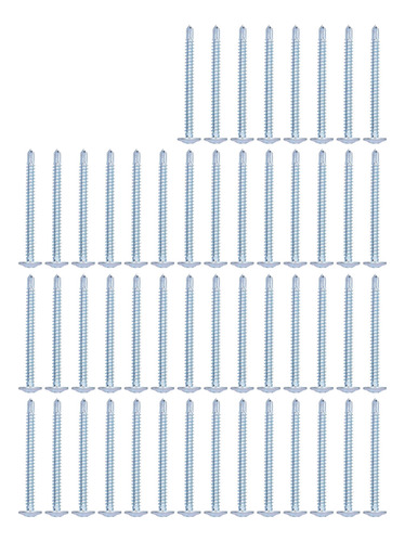 Tornillos De Acero Da Carbono Chapado En Zinc, 50 Uds.