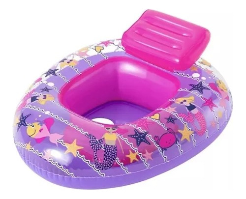 Asiento Bote Flotador Inflable Para Niños/as Agua 76x65cm