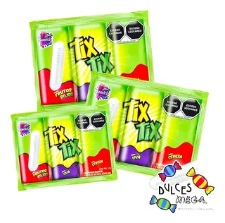 Sonrics Chupabarrita Tix Tix Bolsa 216g. 2pack 36pz