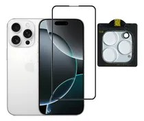 Comprar Vidrio Templado Full Cover Para Iphone 16 Pro + Prot Camara