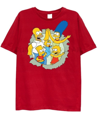 Remera Los Simpson Familia Mujer Hombre Algodón Premium