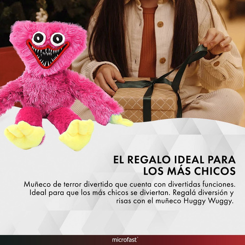 Peluche Huggy Wuggy Muñeco Terror Giro 360 Música Divertida