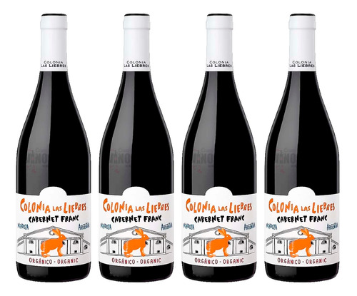 Vino Colonia Las Liebres Cabernet Franc Orgánico Pack X4