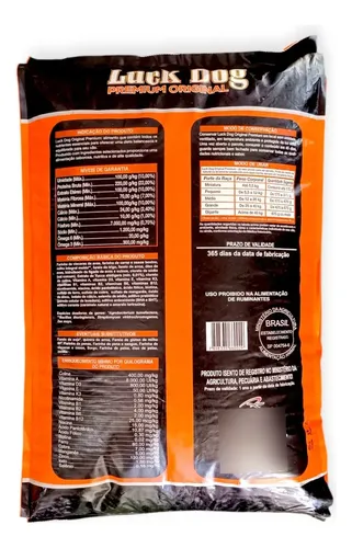 ドッグフード locodog Ração Luckdog Premium Original Carne Adultos 22% Saco 15kg | Frete