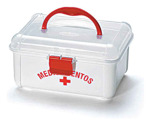 Caixa De Remédios Organizadora Medicamentos C/ Alça Nitron M