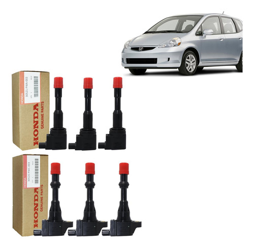 3 Bobinas Ignição Traseira Dianteira Fit 1.4 04 A 08 108 109