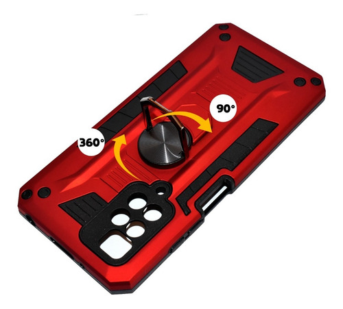 Imagen 3 de 5 de Funda Anillo Magnetica Case Uso Rudo Modelos Xiaomi