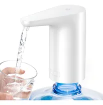 Comprar Dispensador de Agua Portátil Eléctrico 1Hora para Agua Potable Embotellada, Silicona Alimentaria Bomba de Agua Portátil DPA002B Blanco Para Casa, Oficina, Cocina, Viajes, Picnic y Barbacoa