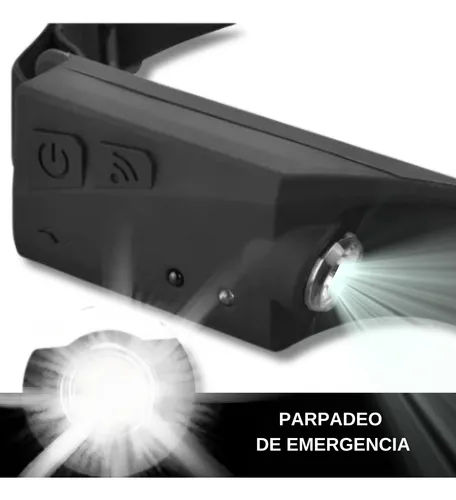 Linterna Vincha Minero Luz Recargable Usb Con Sensor 2 Luces
