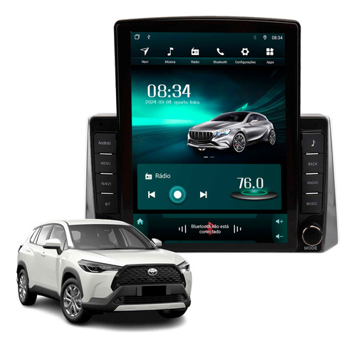 Multimídia Tesla Adak Corolla Cross 20/21 Octa 4+64gb 9.7p