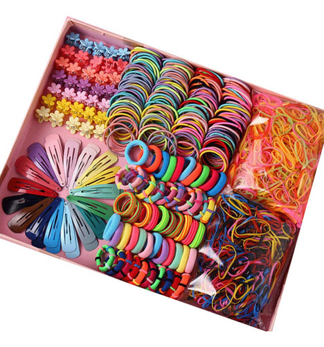 780pcs Mini Ligas Para Cabello Elásticas Dama Accesorios