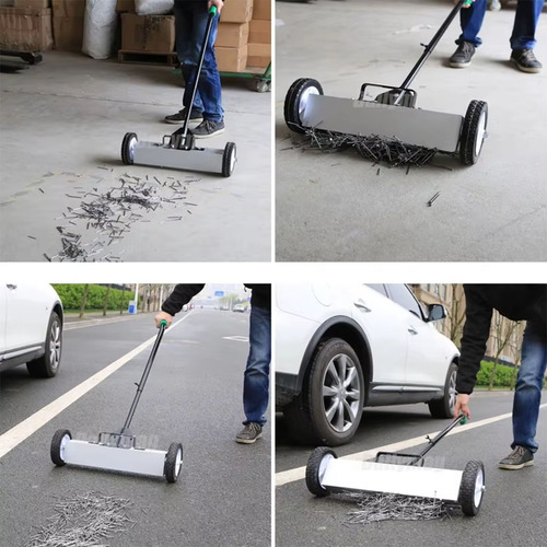 Vassoura Magnética Grande 61cm Imã Limpeza De Lixo Metálico