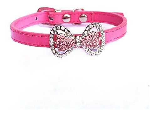 Petfavorites Diseñador Elegante Lindo Cuero Bling Rhineston