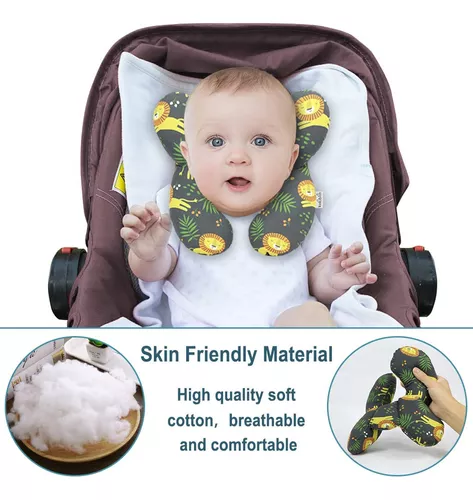 KAKIBLIN Almohada de viaje para bebé para cabeza y cuello, almohada de  apoyo mejorada para bebé, almohadas para el cuello del bebé para asiento de