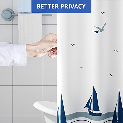 Cortina De Ducha, Cortinas De Ducha Azules Para Baño, Vela N