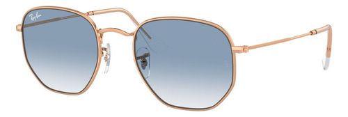 Lentes De Sol Rb3548 Hexagonal Transparente Y Azul Ray-ban