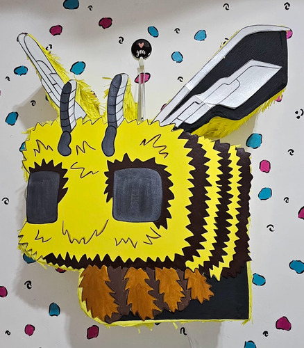 Piñata Minecraft Abeja Amarillo Abeja Minecraft Grande