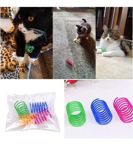 Wolfi 12 Resortes Espiral Coloridos Para Gatos Interactivos Color Multicolor
