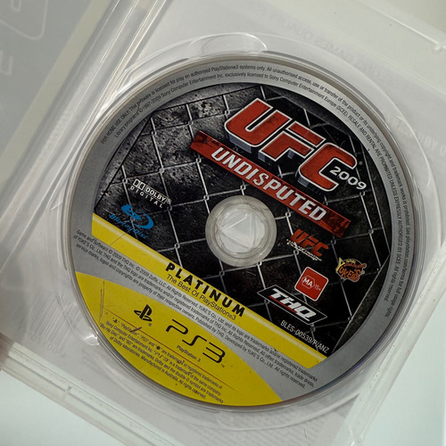 Ufc 2009 Undisputed Platinum Ps3 Semi Novo Mídia Física (Recondicionado)
